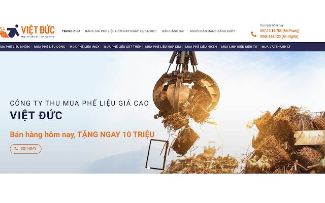 Tin tức thu mua phế liệu  from Chrome web store to be run with OffiDocs Chromium online