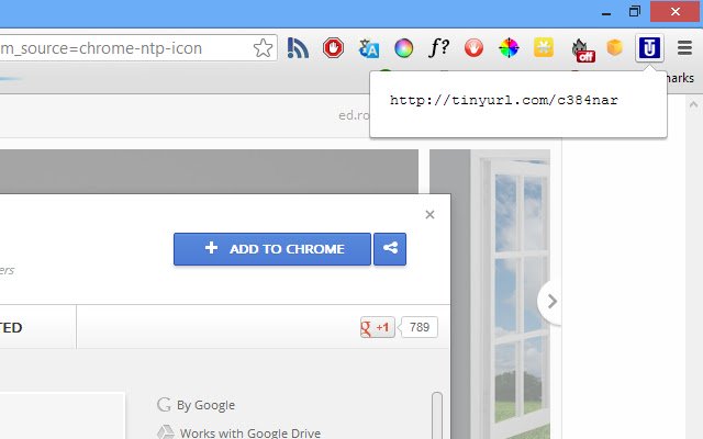 TinyURL  from Chrome web store to be run with OffiDocs Chromium online