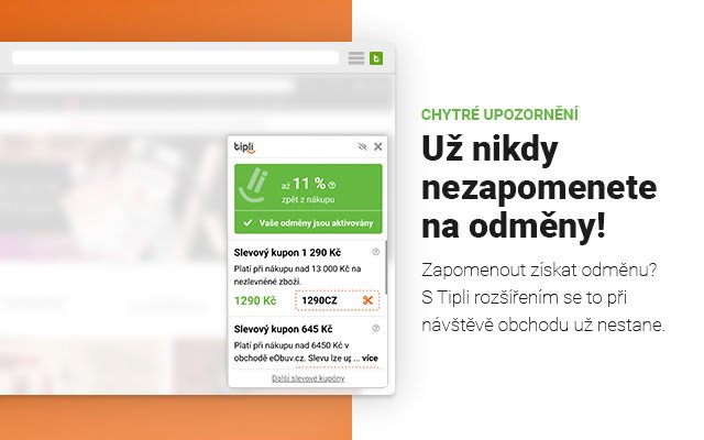 Tipli do prohlížeče  from Chrome web store to be run with OffiDocs Chromium online