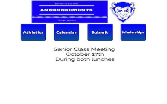 Tipton High School Daily Announcements  from Chrome web store to be run with OffiDocs Chromium online