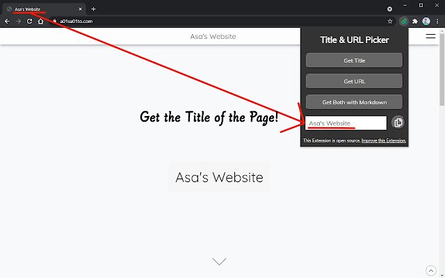 Title  URL Picker  from Chrome web store to be run with OffiDocs Chromium online