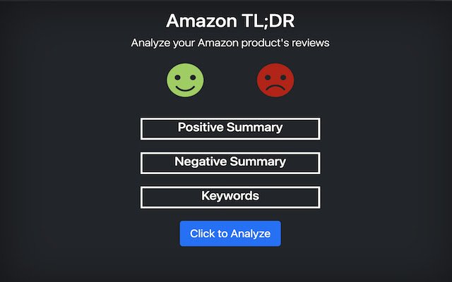 TL;DR for Amazon  from Chrome web store to be run with OffiDocs Chromium online