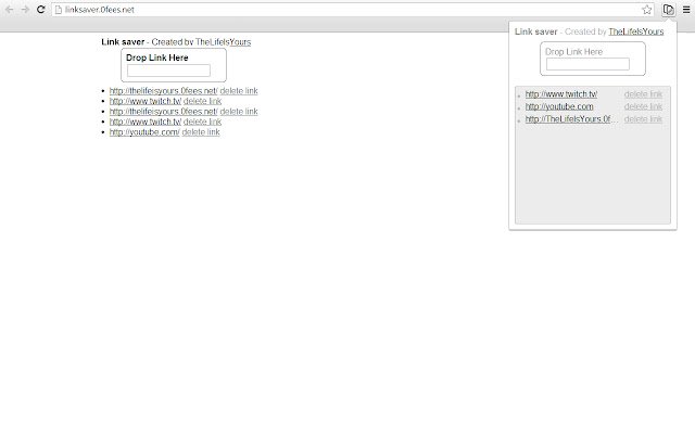 TLIY LinkSaver  from Chrome web store to be run with OffiDocs Chromium online