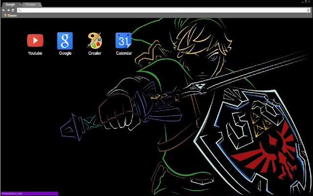 TLOZ neon theme  from Chrome web store to be run with OffiDocs Chromium online