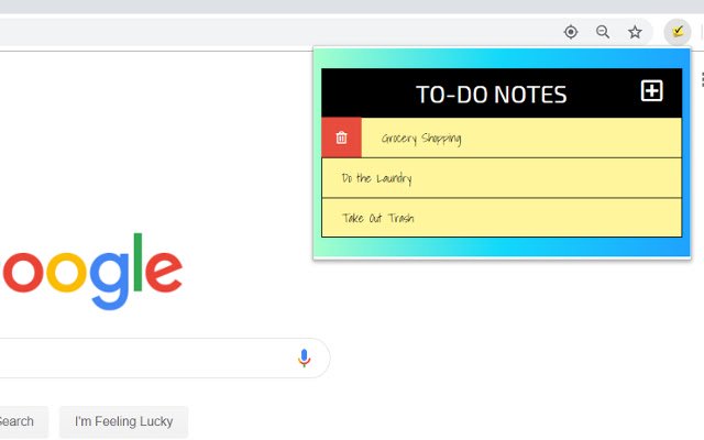 ToDo Notes  from Chrome web store to be run with OffiDocs Chromium online