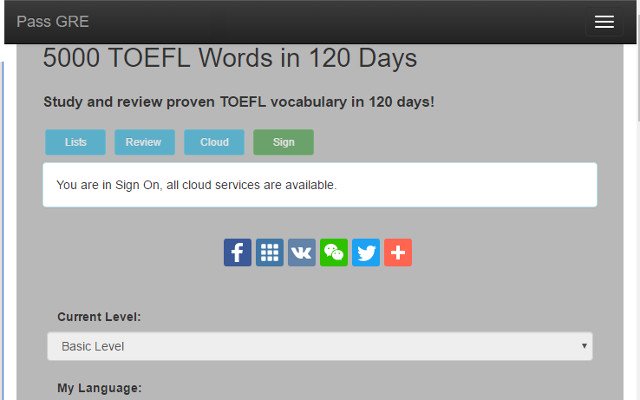 TOEFL 5000 Words in 120 Days  from Chrome web store to be run with OffiDocs Chromium online