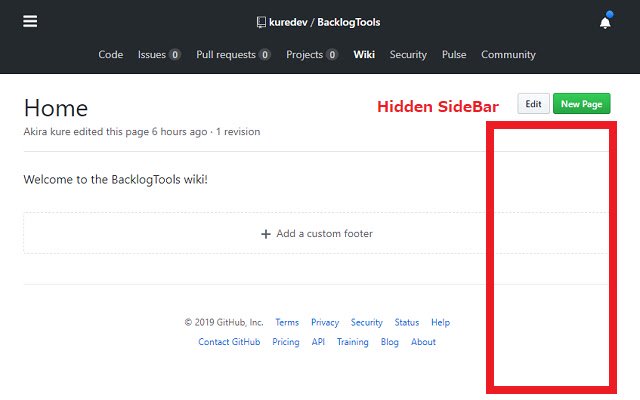 Toggle GitHub Wikis RightBar  from Chrome web store to be run with OffiDocs Chromium online