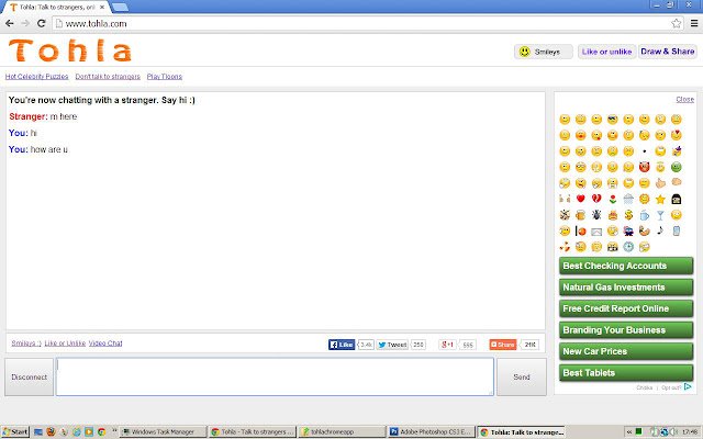 Tohla Talk to strangers  from Chrome web store to be run with OffiDocs Chromium online