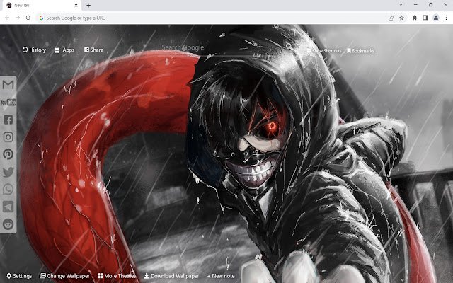 วอลล์เปเปอร์ Tokyo Ghoul จาก Chrome เว็บสโตร์ที่จะรันด้วย OffiDocs Chromium ออนไลน์