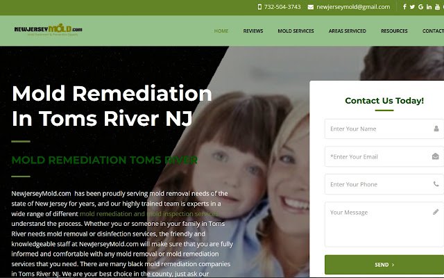 Toms River Mold Remediation de la boutique en ligne Chrome sera exécuté avec OffiDocs Chromium en ligne