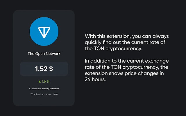 TON Crypto Price Tracker  from Chrome web store to be run with OffiDocs Chromium online