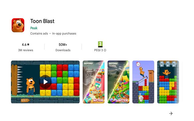 Toon Blast ສໍາລັບ PC, Windows 7,10 ຈາກ Chrome web store ທີ່ຈະດໍາເນີນການກັບ OffiDocs Chromium ອອນໄລນ໌