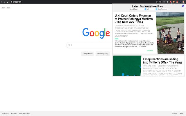 Top Latest News Headlines  from Chrome web store to be run with OffiDocs Chromium online