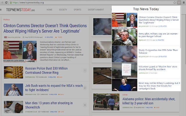 TopNewsToday  from Chrome web store to be run with OffiDocs Chromium online