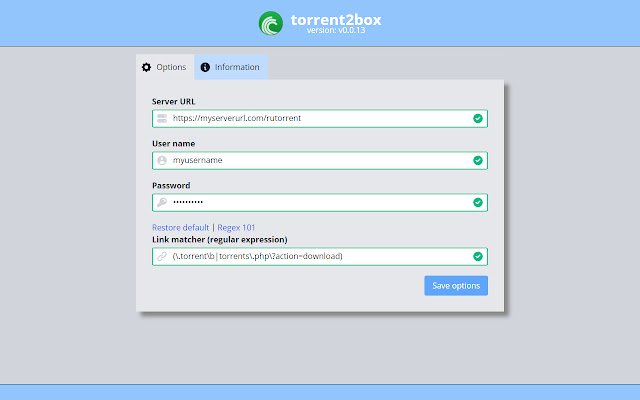 torrent2box de Chrome web store se ejecutará con OffiDocs Chromium en línea