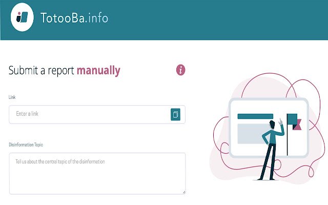 Totooba.info: Disinformation Reporting  from Chrome web store to be run with OffiDocs Chromium online
