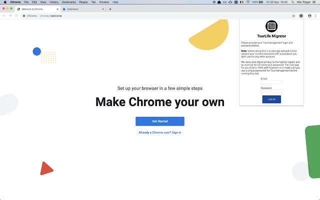 TourLife Migrator  from Chrome web store to be run with OffiDocs Chromium online