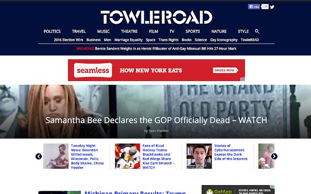 Towleroad Gay News, LGBT News  from Chrome web store to be run with OffiDocs Chromium online