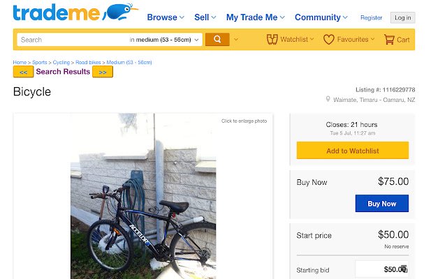 Trademe Next  from Chrome web store to be run with OffiDocs Chromium online