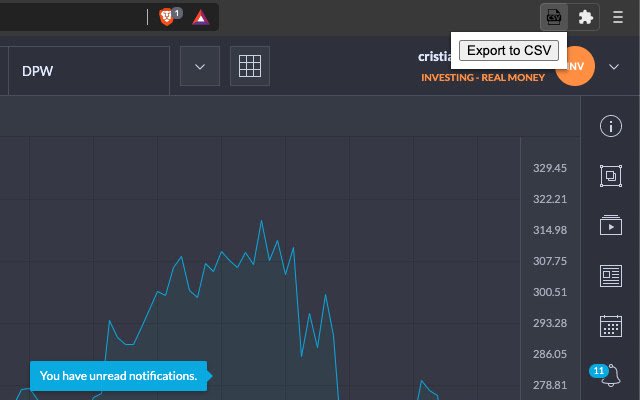 OffiDocs Chromium 온라인에서 실행되는 Chrome 웹 스토어의 Trading212 CSV Exporter Lite