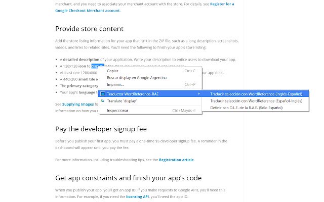 Traductor WordReference RAE  from Chrome web store to be run with OffiDocs Chromium online