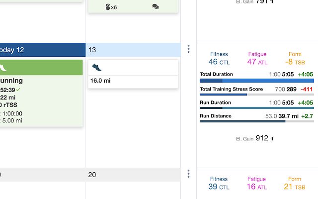 TrainingPeaks Weekly Progress  from Chrome web store to be run with OffiDocs Chromium online