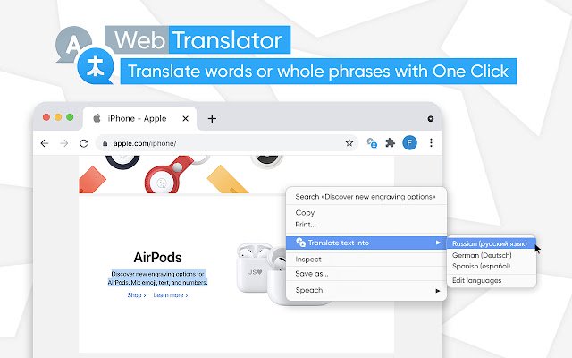 Translator Select to Translate  from Chrome web store to be run with OffiDocs Chromium online