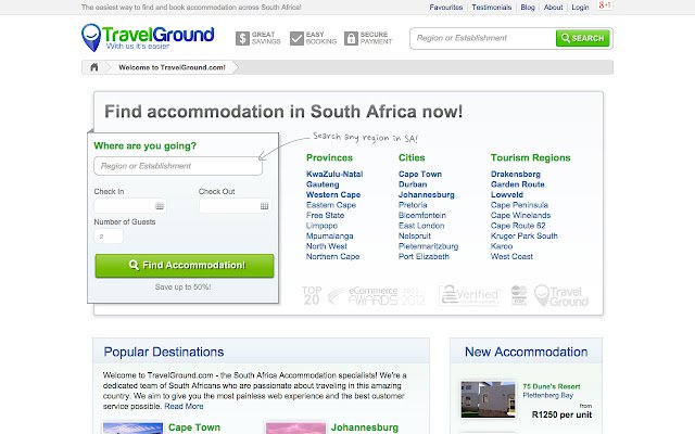 TravelGround Listings  from Chrome web store to be run with OffiDocs Chromium online