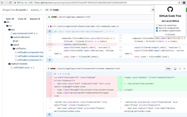 Tree Explorer for Github  from Chrome web store to be run with OffiDocs Chromium online