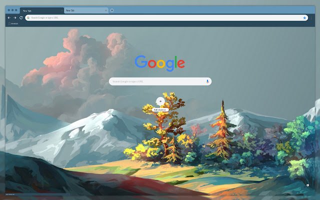 Trees mountains art  from Chrome web store to be run with OffiDocs Chromium online