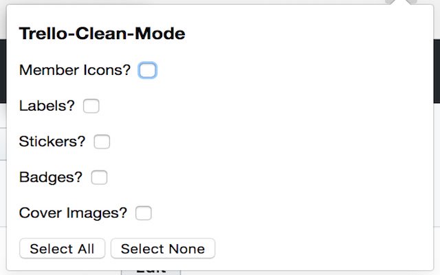 Trello Clean Mode dal Chrome Web Store da eseguire con OffiDocs Chromium online