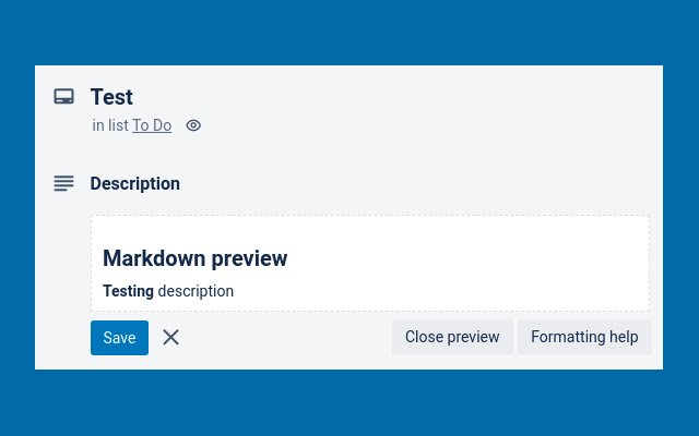 Trello Markdown  from Chrome web store to be run with OffiDocs Chromium online