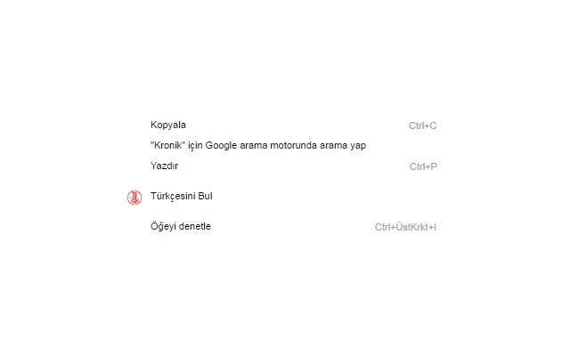 Türkçesini Bul  from Chrome web store to be run with OffiDocs Chromium online