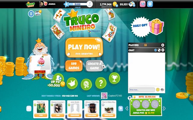 Truco Mineiro Playspace ຈາກຮ້ານເວັບ Chrome ທີ່ຈະດໍາເນີນການກັບ OffiDocs Chromium ອອນໄລນ໌