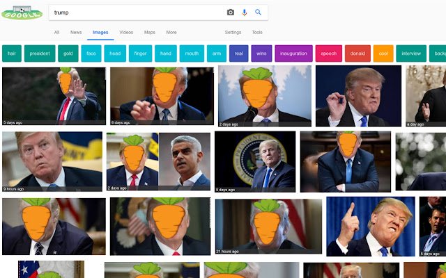 Trump Face Block  from Chrome web store to be run with OffiDocs Chromium online