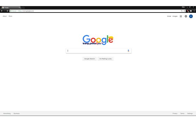 trumpGoogleHomepage  from Chrome web store to be run with OffiDocs Chromium online