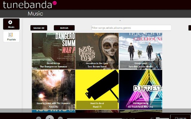 Tunebanda  from Chrome web store to be run with OffiDocs Chromium online