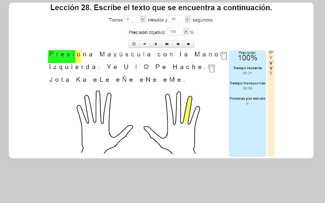 Tutor de tipeo  from Chrome web store to be run with OffiDocs Chromium online