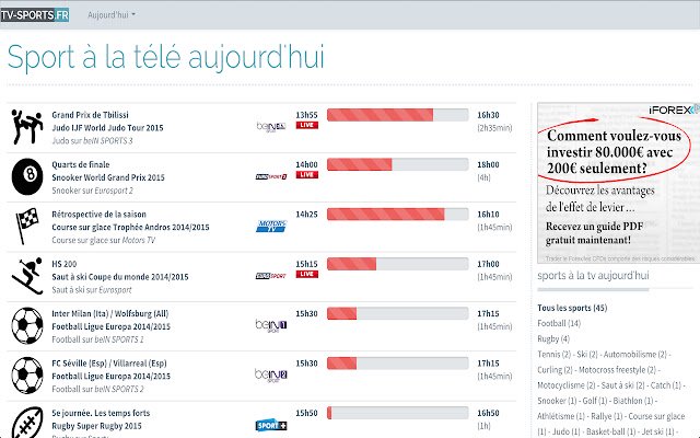 TV SPORTS de Chrome web store se ejecutará con OffiDocs Chromium en línea