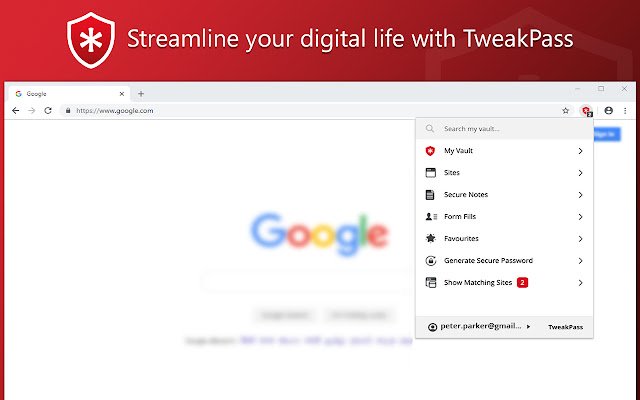 TweakPass: Free Password Manager  from Chrome web store to be run with OffiDocs Chromium online