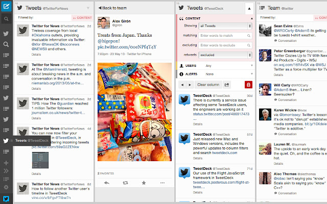 TweetDeck von Twitter aus dem Chrome Web Store kann mit OffiDocs Chromium online ausgeführt werden