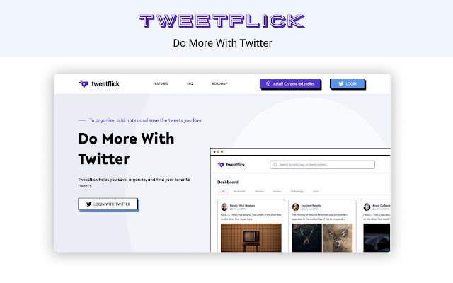 tweetflick da Chrome Web Store para ser executado com OffiDocs Chromium online