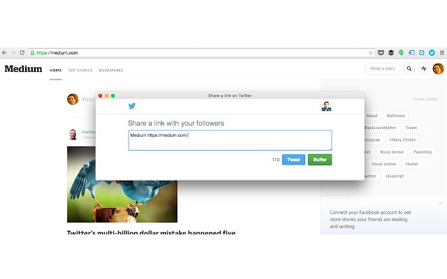 TweetNow ze sklepu internetowego Chrome do uruchomienia z OffiDocs Chromium online