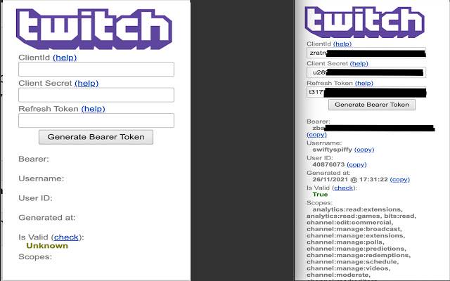 Twitch API Injector mula sa Chrome web store na tatakbo sa OffiDocs Chromium online