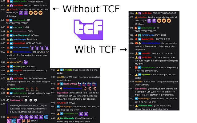 Twitch Chat Filter  from Chrome web store to be run with OffiDocs Chromium online