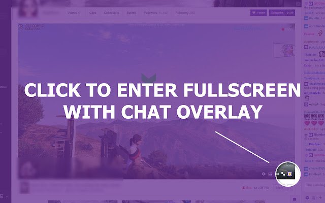 Twitch Fullscreen Plus da Chrome Web Store para ser executado com OffiDocs Chromium online