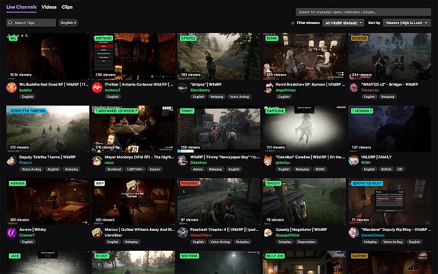 Twitch WildRP Only  from Chrome web store to be run with OffiDocs Chromium online