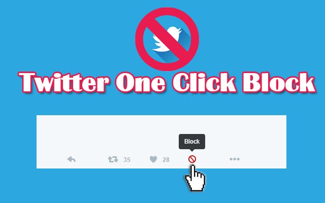 Twitter One Click Block  from Chrome web store to be run with OffiDocs Chromium online