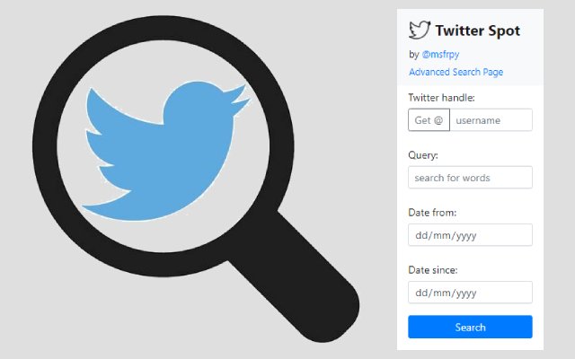 Twitter Spot  from Chrome web store to be run with OffiDocs Chromium online