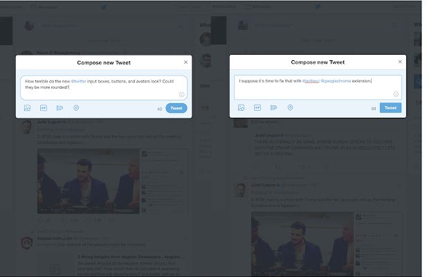 Twitter UI Fix  from Chrome web store to be run with OffiDocs Chromium online